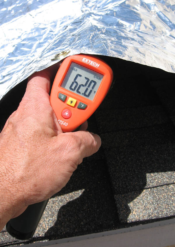SolaReflex CoolTarp reduces solar heating by 97%